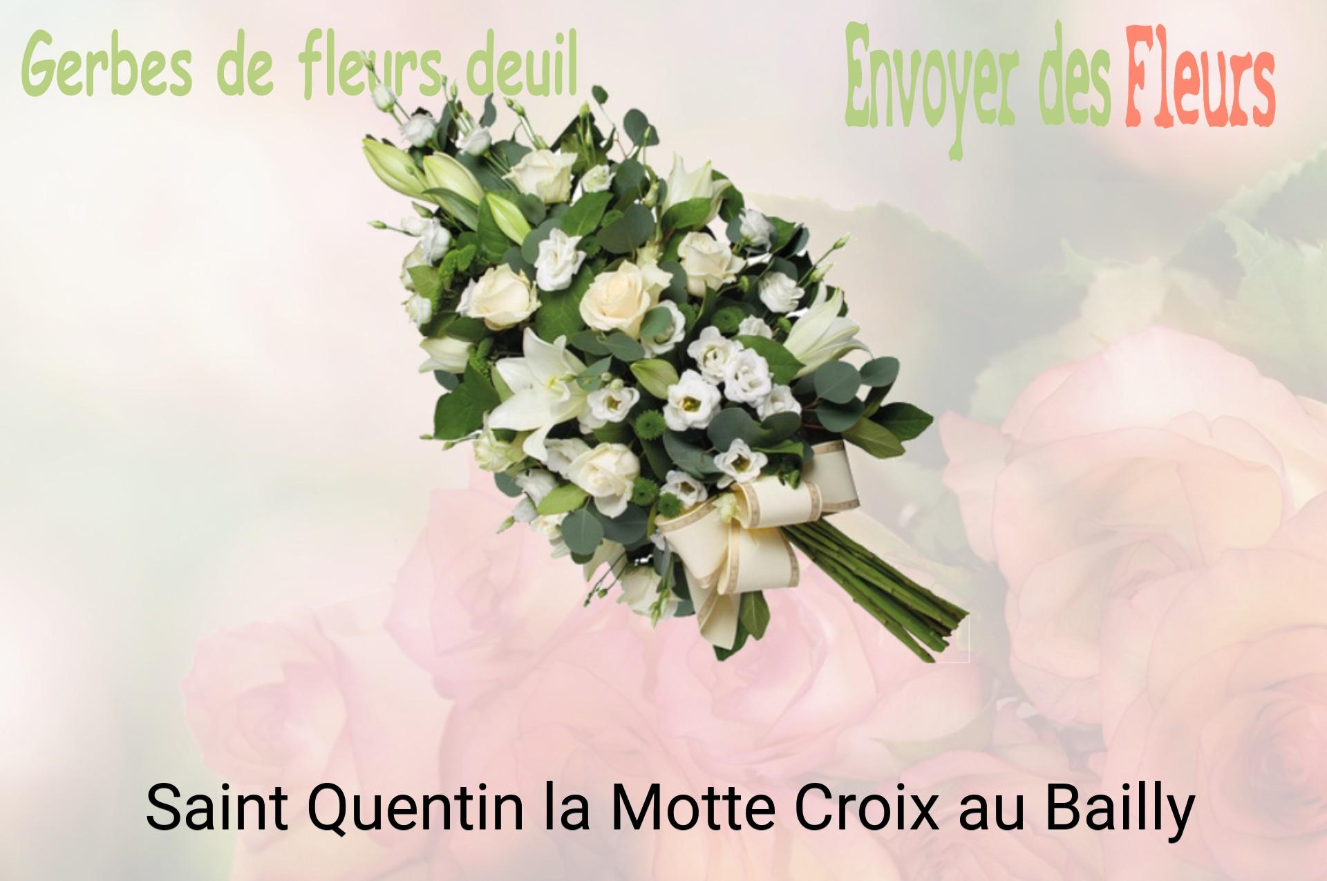 Gerbe de fleurs de deuil livrée à Saint-Quentin-la-Motte-Croix-au-Bailly